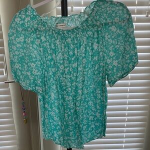 Counterparts Turquoise Floral Blouse